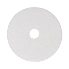 Boardwalk 14 in. Diameter Polishing Floor Pads - White (5/Carton)