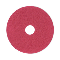 Boardwalk 16 in. Diameter Buffing Floor Pads - Red (5/Carton)
