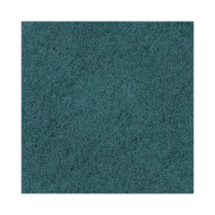 Boardwalk BWK4017GRE 17 in. Diameter Heavy-Duty Scrubbing Floor Pads - Green (5/Carton)