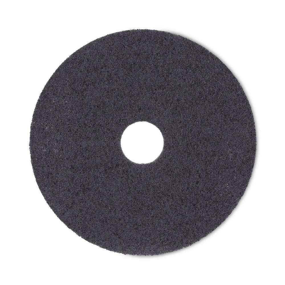 Boardwalk BWK4017HIP 17 in. Diameter High Performance Stripping Floor Pads - Black (5/Carton)