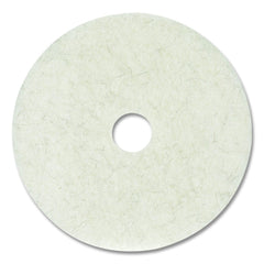 Boardwalk 17 in. Diameter Natural Burnishing Floor Pads - White (5/Carton)