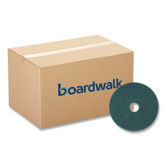 Boardwalk 18 in. Diameter Heavy-Duty Scrubbing Floor Pads - Green (5/Carton)