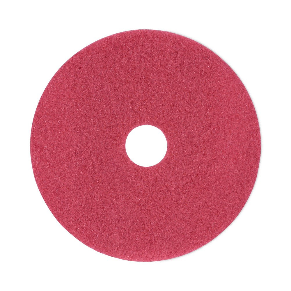 Boardwalk 18 in. Diameter Buffing Floor Pads - Red (5/Carton)