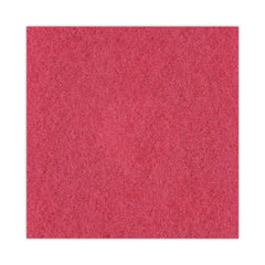 Boardwalk 18 in. Diameter Buffing Floor Pads - Red (5/Carton)