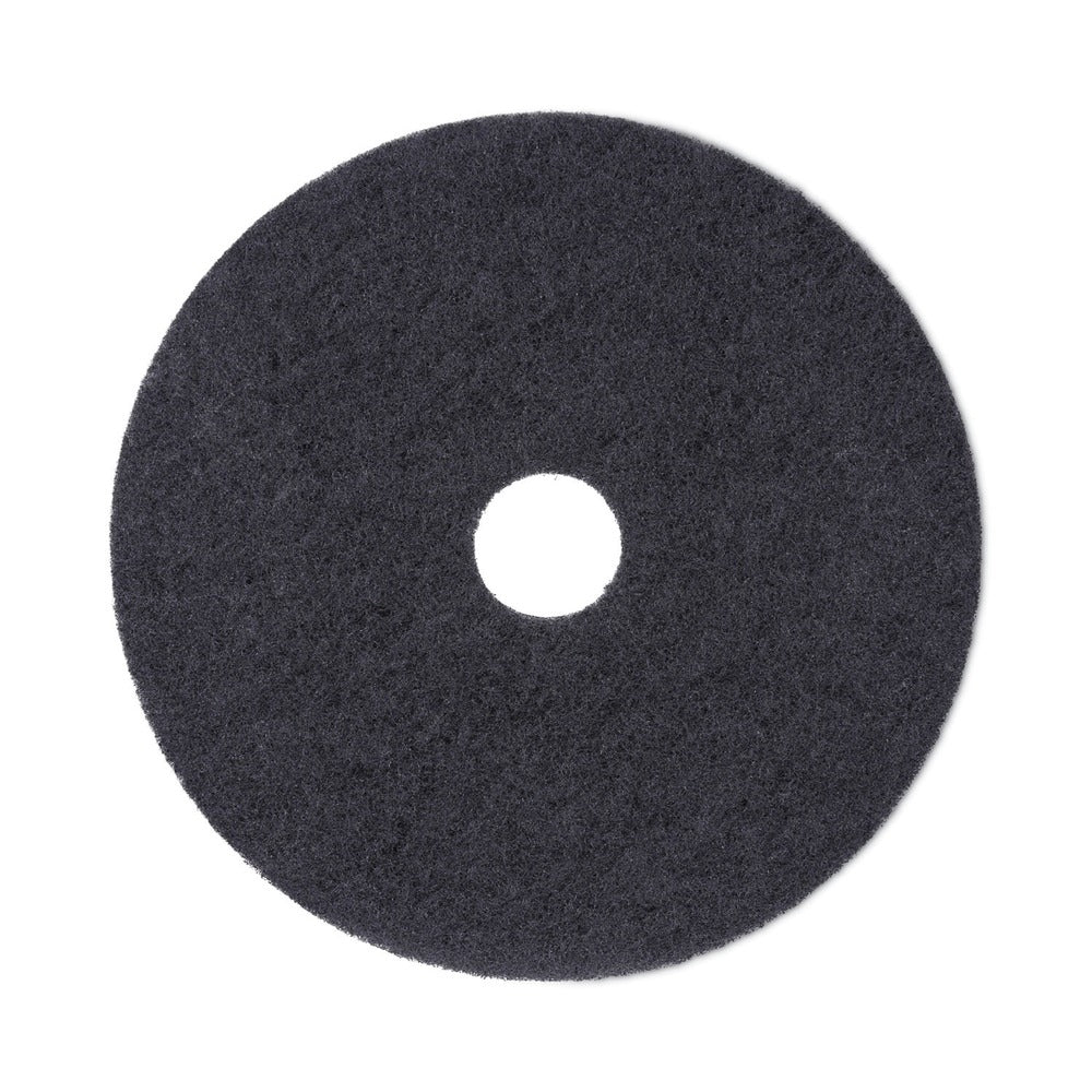 Boardwalk 19 in. Diameter Stripping Floor Pads - Black (5/Carton)