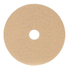 Boardwalk 19 in. Diameter Burnishing Floor Pads - Tan (5/Carton)