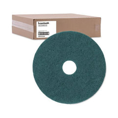 Boardwalk BWK4020GRE 20 in. Diameter Heavy-Duty Scrubbing Floor Pads - Green (5/Carton)