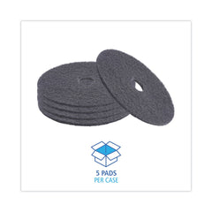 Boardwalk BWK4020HIP 20 in. Diameter High Performance Stripping Floor Pads - Black (5/Carton)