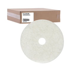 Boardwalk 20 in. Diameter Natural Burnishing Floor Pads - White (5/Carton)
