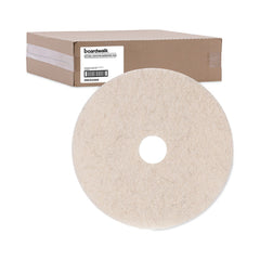 Boardwalk 20 in. Diameter Natural Hog Hair Burnishing Floor Pads - Tan (5/Carton)