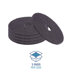 Boardwalk 21 in. Diameter Stripping Floor Pads - Black (5/Carton)