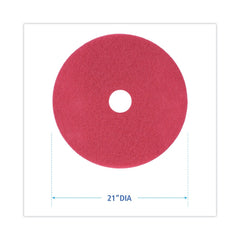 Boardwalk BWK4021RED 21 in. Diameter Buffing Floor Pads - Red (5/Carton)