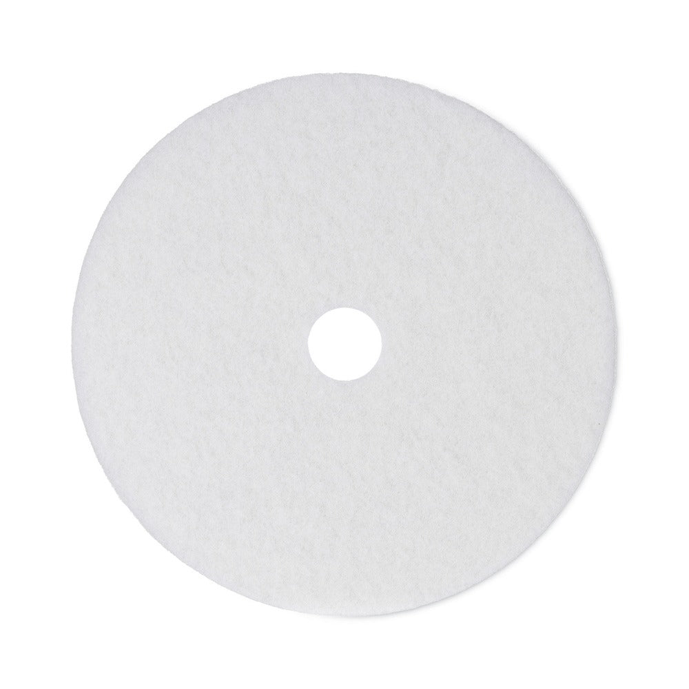 Boardwalk 24 in. Diameter Polishing Floor Pads - White (5/Carton)
