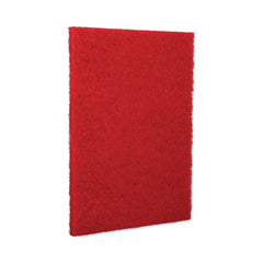 Boardwalk 28 in. x 14 in. Buffing Floor Pads - Red (10/Carton)