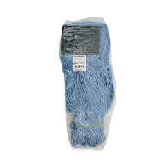 Boardwalk BWK402BL Cotton/Rayon Fiber Premium Standard Mop Head - Medium, Blue (12/Carton)