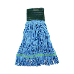 Boardwalk BWK402BL Cotton/Rayon Fiber Premium Standard Mop Head - Medium, Blue (12/Carton)