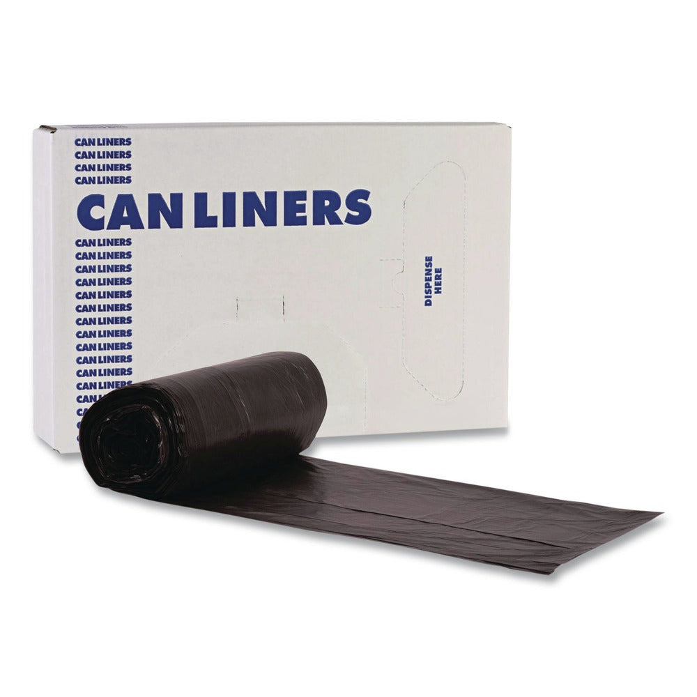 Boardwalk 40 in. x 48 in. 45 gal. 22 mic High-Density Can Liners - Black (150/Carton)