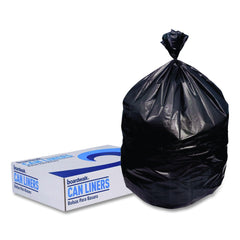 Boardwalk 40 in. x 48 in. 45 gal. 22 mic High-Density Can Liners - Black (150/Carton)