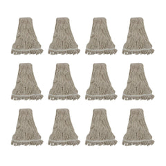 Boardwalk BWK432C 32 oz. Pro Loop Web/Tailband Premium Standard Mop Head - White (12/Carton)