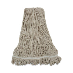 Boardwalk BWK432C 32 oz. Pro Loop Web/Tailband Premium Standard Mop Head - White (12/Carton)