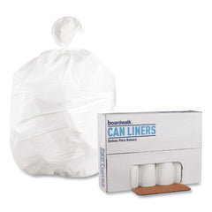 Boardwalk H8647HWKR01 43 in. x 47 in. 56 gal. 0.6 mil Low-Density Waste Can Liners - White (100/Carton)
