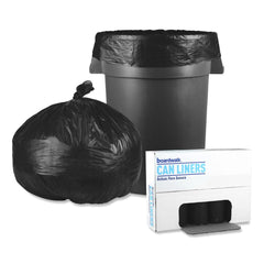 Boardwalk H8647HKKR01 43 in. x 47 in. 56 gal. 0.6 mil Low-Density Waste Can Liners - Black (100/Carton)