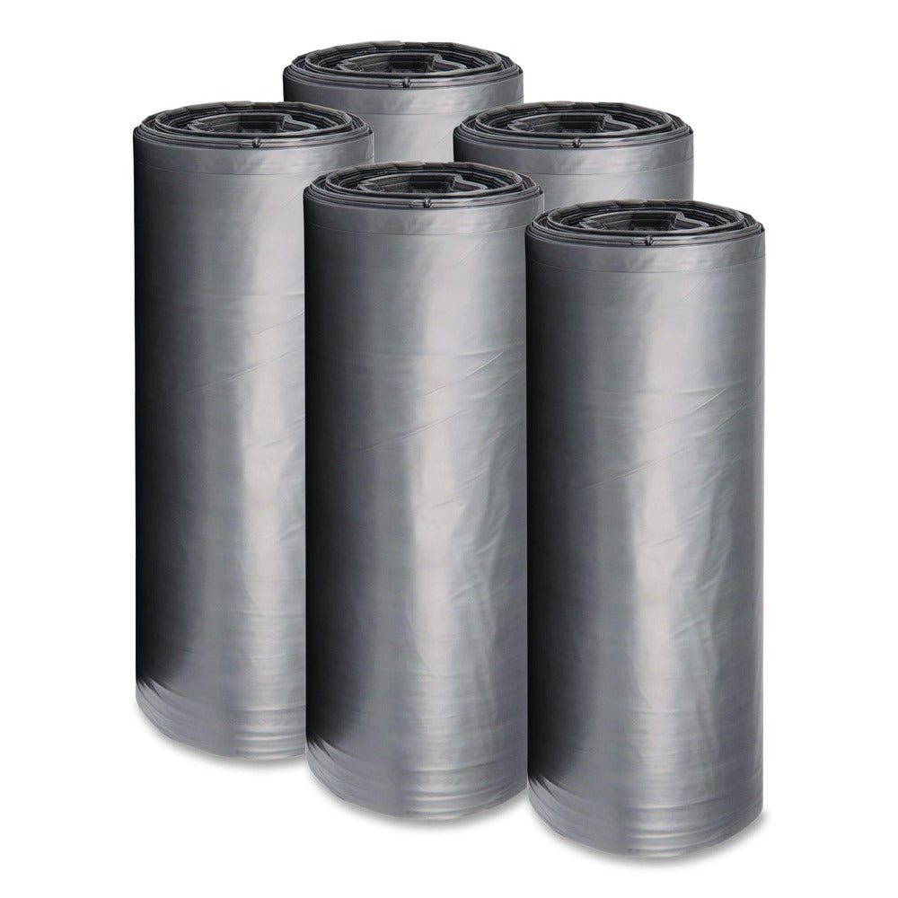 Boardwalk H8647SGKR01 43 in. x 47 in. 56 gal. Low-Density 1.1 mil Waste Can Liners - Gray (100/Carton)