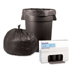Boardwalk H8647SGKR01 43 in. x 47 in. 56 gal. Low-Density 1.1 mil Waste Can Liners - Gray (100/Carton)