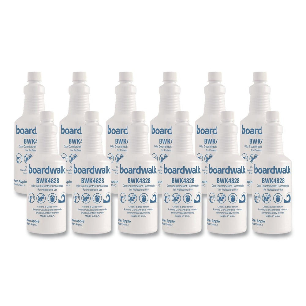 Boardwalk 32 oz Liquid Deodorizer - Green Apple (12/Carton)