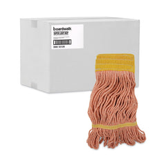 Boardwalk 5 in. Headband Cotton/Synthetic Fiber Super Loop Wet Mop Head - Small, Orange (12/Carton)