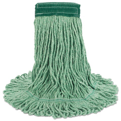 Boardwalk 5 in. Super Loop Cotton/Synthetic Fiber Wet Mop Head - Medium, Green