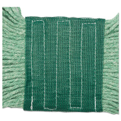 Boardwalk 5 in. Super Loop Cotton/Synthetic Fiber Wet Mop Head - Medium, Green