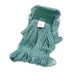 Boardwalk 5 in. Super Loop Cotton/Synthetic Fiber Wet Mop Head - Medium, Green (12/Carton)