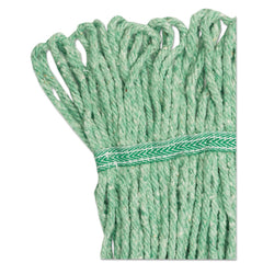 Boardwalk 5 in. Super Loop Cotton/Synthetic Fiber Wet Mop Head - Medium, Green (12/Carton)