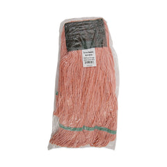 Boardwalk 5 in. Super Loop Cotton/Synthetic Fiber Wet Mop Head - Medium, Orange (12/Carton)