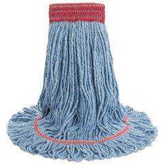 Boardwalk BWK503BLEA 5 in. Super Loop Cotton/Synthetic Fiber Wet Mop Head - Large, Blue
