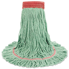 Boardwalk BWK503GNCT 5 in. Super Loop Cotton/Synthetic Fiber Wet Mop Head - Large, Green (12/Carton)