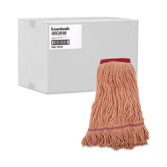 Boardwalk 12/Carton Super Loop Cotton/Synthetic Wet Mop Heads - Large, Orange
