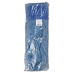 Boardwalk 5 in. Super Loop Cotton/Synthetic Fiber Wet Mop Head - X-Large, Blue (12/Carton)