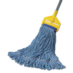 Boardwalk 5 in. Super Loop Cotton/Synthetic Fiber Wet Mop Head - X-Large, Blue (12/Carton)