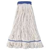 Boardwalk BWK504WH 5 in. Super Loop Cotton/Synthetic Fiber Wet Mop Head - X-Large, White (12/Carton)