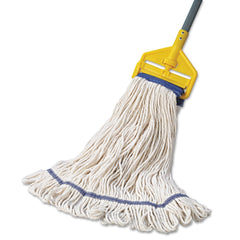 Boardwalk BWK504WH 5 in. Super Loop Cotton/Synthetic Fiber Wet Mop Head - X-Large, White (12/Carton)