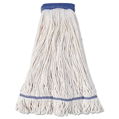 Boardwalk BWK504WH 5 in. Super Loop Cotton/Synthetic Fiber Wet Mop Head - X-Large, White (12/Carton)
