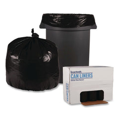 Boardwalk X6639SKKR01 33 in. x 39 in. 33 gal. 1.2 mil Recycled Low-Density Polyethylene Can Liners - Black (100/Carton)