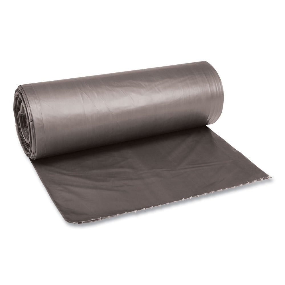 Boardwalk H7658TGKR01 100/Carton 60 Gallon .95 mil. 38 in. x 58 in. Low-Density Waste Can Liners - Gray
