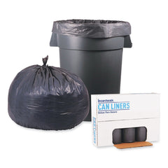 Boardwalk H7658TGKR01 100/Carton 60 Gallon .95 mil. 38 in. x 58 in. Low-Density Waste Can Liners - Gray