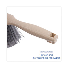 Boardwalk 3.5 in. Plastic Handle 4.5 in. Polypropylene Counter Brush - Black/Tan