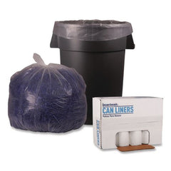 Boardwalk 40 in. x 46 in. 45 gal. 1.4 mil Recycled Low-Density Polyethylene Can Liners - Clear (100/Carton)