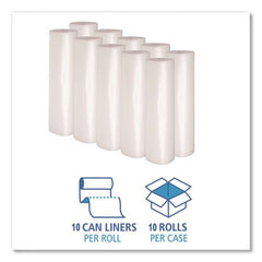 Boardwalk 40 in. x 46 in. 45 gal. 1.4 mil Recycled Low-Density Polyethylene Can Liners - Clear (100/Carton)