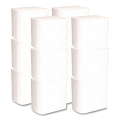 Boardwalk 6.3 in. x 8.5 in. 1-Ply Interfold Napkins - White (12/Carton)